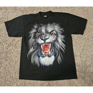 Rock Eagle Classic Wear Vintage Graphic Shirt Lion Head Roar Double Sided Large